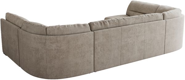 Ecksofa, Sofa big XXL, Wellenfedern, Wohnlandschaft XXL, mit Schlaffunktion - COMODO U - Beige Stoff Bild 6