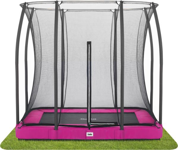 Salta 'Comfort Edition Ground' Rechteckiges Bodentrampolin mit Netz, pink, 214x153 cm