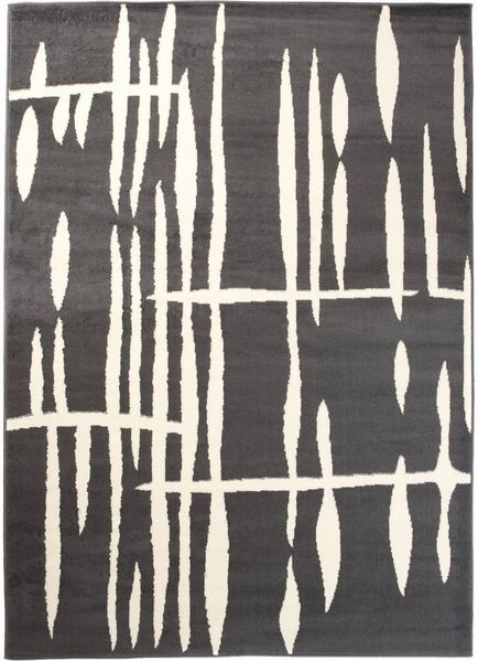 Mazovia Designteppich Modern Teppich Kurzflor Wohnzimmerteppich Robust und pflegeleicht GRAU, 80 x 150 cm, Fußbodenheizung,Allergiker geeignet,Farbecht,Pflegeleicht,Geometrisch