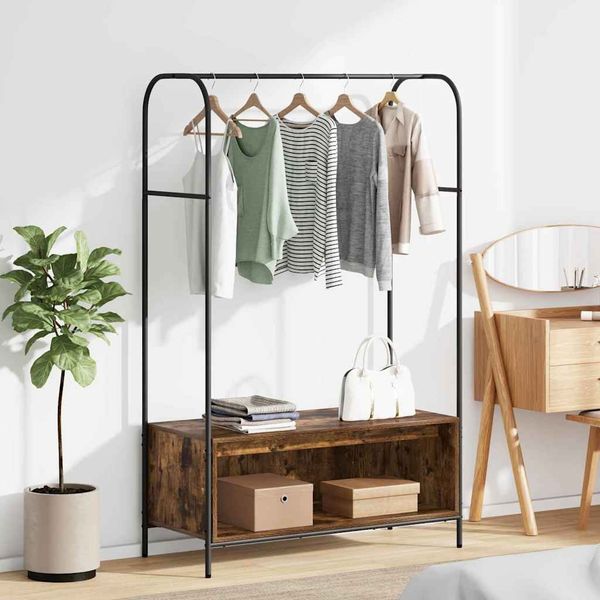 vidaXL Kleiderständer Braun Eichen-Optik 100 x 44 x 160 cm 868453