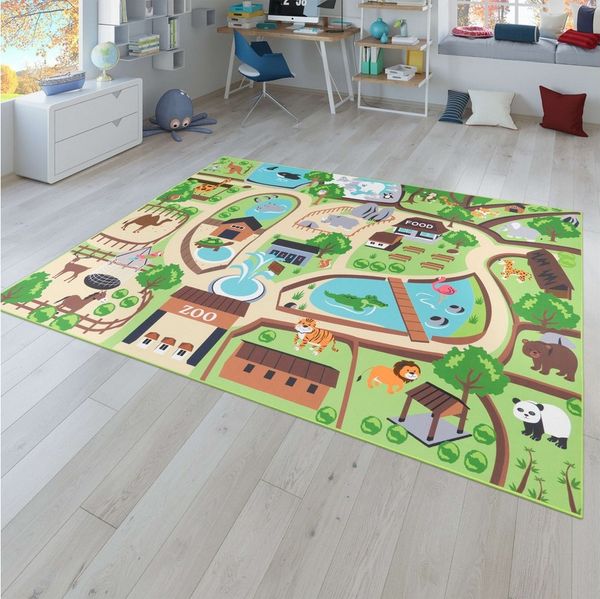 TT Home Teppich Kinderzimmer, Rechteckig, Höhe: 4 mm, Kinderzimmerteppich Teppich Junge Mädchen Kinderteppich Baby Rutschfes