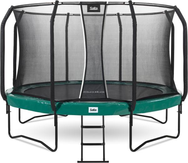 SALTA Trampolin 'First Class' inkl. Netz und Leiter, grün, Ø 427 cm