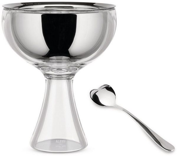 Alessi Eisschale Eisbecher mit Löffel