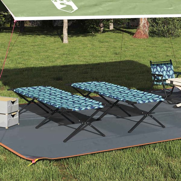 vidaXL Klapp Schlafbett fürs Camping Blatt 2 pcs Wald 210 x 80 x 46 cm 42003197