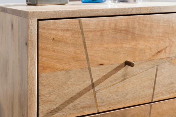 Wohnling 'Sikar' Nachtkonsole, 40 x 56 x 40 cm, Mango Massivholz, hoher Nachtschrank Bild 12