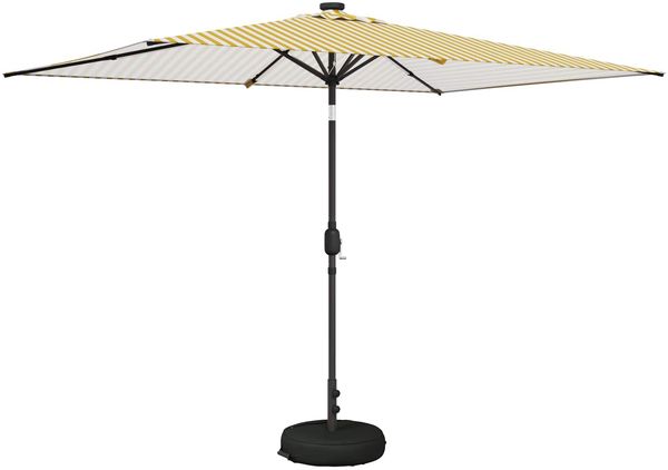 vidaXL Garten Sonnenschirm mit LED-Lichtern 200x300 cm Polyester 42036246