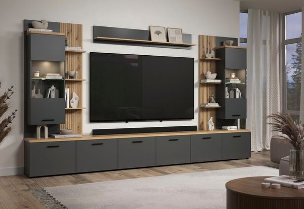 Home affaire Lowboard Bajo (1 St), TV-Lowboard mit 2 Türen und 2 Einlegeböden – (B/T/H) 120/40/50 cm