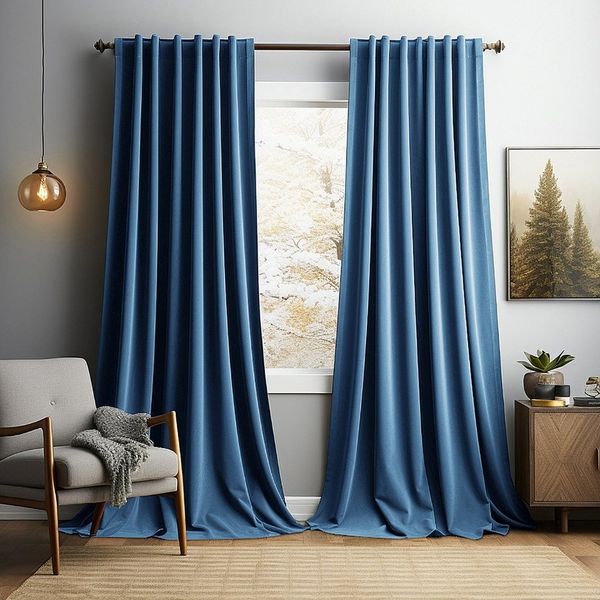 BTTO V&G Verdunkelungsvorhang Vorhang Gardinen Blickdicht,Weihnachtsvorhänge,Vorhang Samt Velvet (2 St), blickdicht, Thermogardine