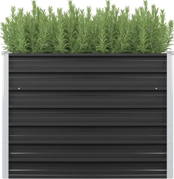 vidaXL Garten-Hochbeet Anthrazit 100 x 40 x 77 cm Verzinkter Stahl 45732