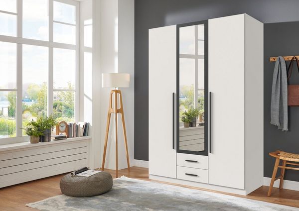 Wimex Kleiderschrank Marburg erhältlich in den Breiten 135cm & 180cm inkl. Spiegel und zwei Schubladen