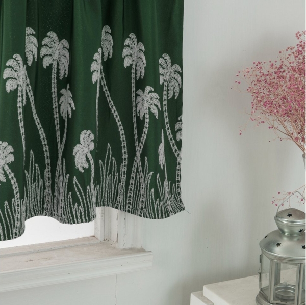 BYSURE Scheibengardine NF13WH00138, (2 St), Halbvorhang Küchenvorhang Bild 2