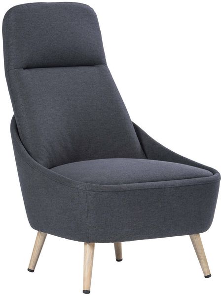 Dmora Stuhl Azzio, Büro-Wartestuhl, Ergonomischer Sessel, 77x65h100 cm, Anthrazit