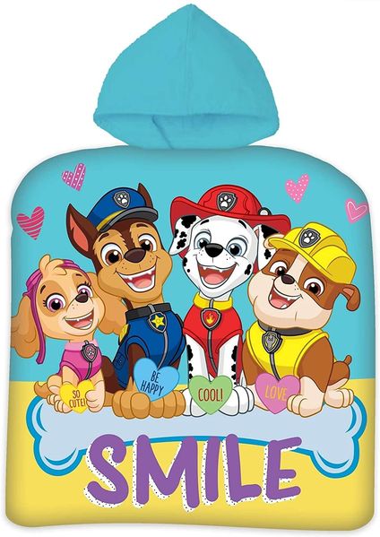 Paw Patrol Kinder Poncho Kapuze Duschtuch Badetuch Strandtuch 50 x 100cm