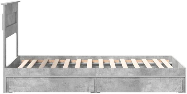 vidaXL Aufbewahrungsbett Beton Grau 90 x 190 cm Holzwerkstoff 3409940 Bild 9