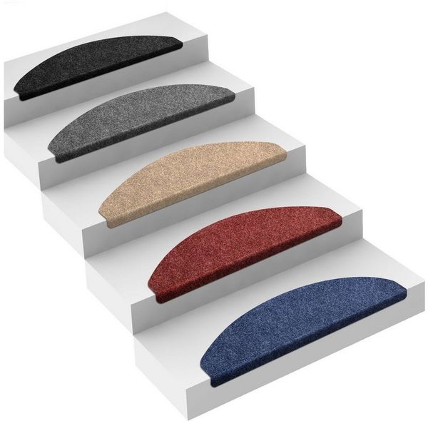 casa pura Stufenmatte Leipzig, Erhältlich in 5 Farben, Treppenschoner, halbrund, Höhe: 4.4 mm