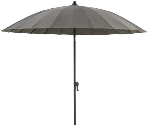Sonnenschirm Shanghai von Brafab aus Aluminium und Polyester, modern, grau, neigbar, Ø 270 cm