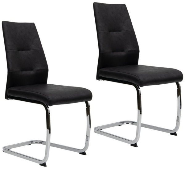 TRISENS Freischwinger Alessio (einzeln oder im 2er, 3er, 4er Set, 2 St), Schwingstuhl mit robustem Metallgestell in Lederoptik