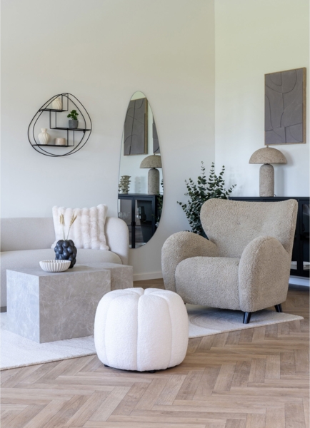 Pouf, natur, ø48x38 cm, HN1259 Bild 4