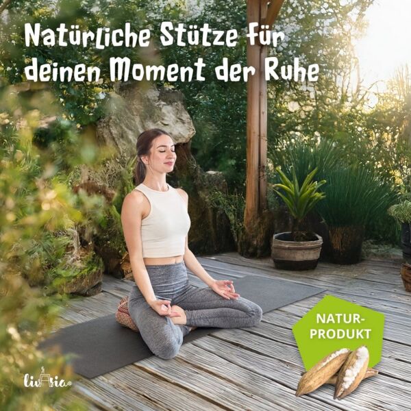 livasia Meditationskissen Zafukissen Stern klein, vegan und handgefertigt, 30x15cm, Kapok