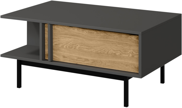 Couchtisch Agova AL12 (Farbe: Anthrazit / Geölte Eiche)