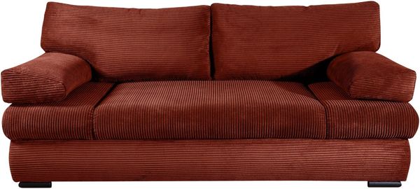 COLLECTION AB Schlafsofa Tina, B: 200 cm, Liegefl. 146x200 cm, Bettfunktion, Bettkasten & 2 Armlehnenkissen, Federkern