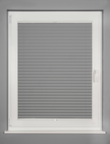 ondeco Plissee Thermo für Fenster innen, Montage in Glasleiste mit Spannschuh, Sonnenschutz-Rollo, Lichtschutz und blickdicht, leichte Verdunkelung, Hellgrau, B): 51-60 cm, H): 40-100 cm Bild 4