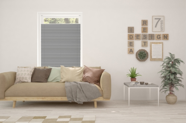 ondeco Plissee Thermo für Fenster innen, Montage in Glasleiste mit Spannschuh, Sonnenschutz-Rollo, Lichtschutz und blickdicht, leichte Verdunkelung, Hellgrau, B): 51-60 cm, H): 40-100 cm Bild 8