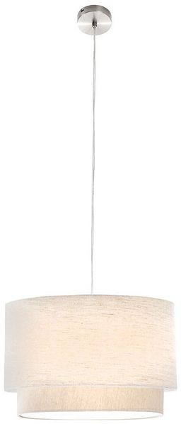 NOWA Pendelleuchte, Leuchtmittel nicht inklusive, Hängelampe Esstischleuchte Pendellampe Textilschirm beige H 150 cm