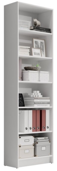 Regal >Lissy< in Weiß - 60x202x28cm (BxHxT)