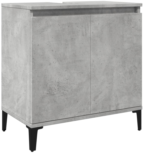 Waschbeckenunterschrank Betongrau 58 x 33 x 60 cm Holzwerkstoff