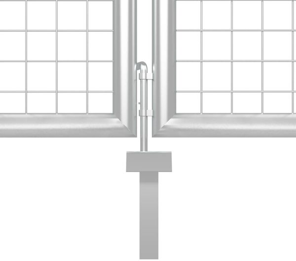 vidaXL Maschen-Gartentor Silber 300x125 cm Verzinkter Stahl 154531 Bild 6
