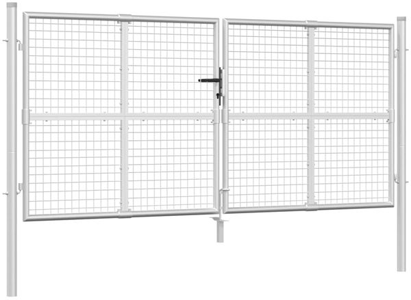 vidaXL Maschen-Gartentor Silber 300x125 cm Verzinkter Stahl 154531 Bild 2