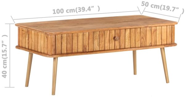 vidaXL Couchtisch 100x50x40 cm Massivholz Akazie 289650 Bild 10