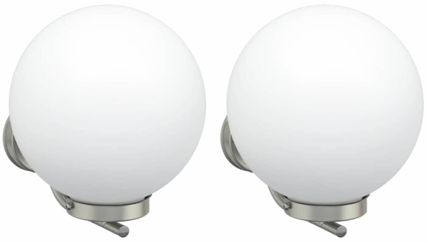 vidaXL Außenwandleuchte 2 pcs Silber 29 x 25 x 33 cm 4005942