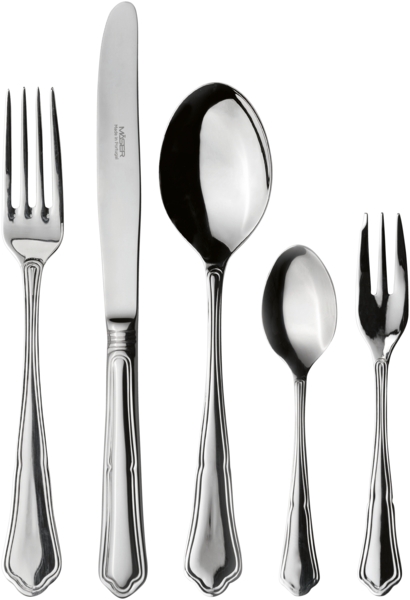 Mäser, Serie Pacifico, Besteck-Set, Edelstahl Besteck-Set für 12 Personen, Silber