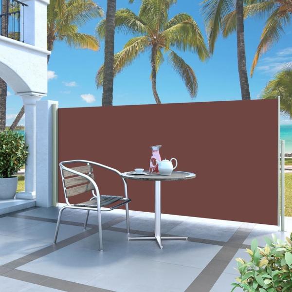 vidaXL Ausziehbare Seitenmarkise 140x300 cm Braun 45358