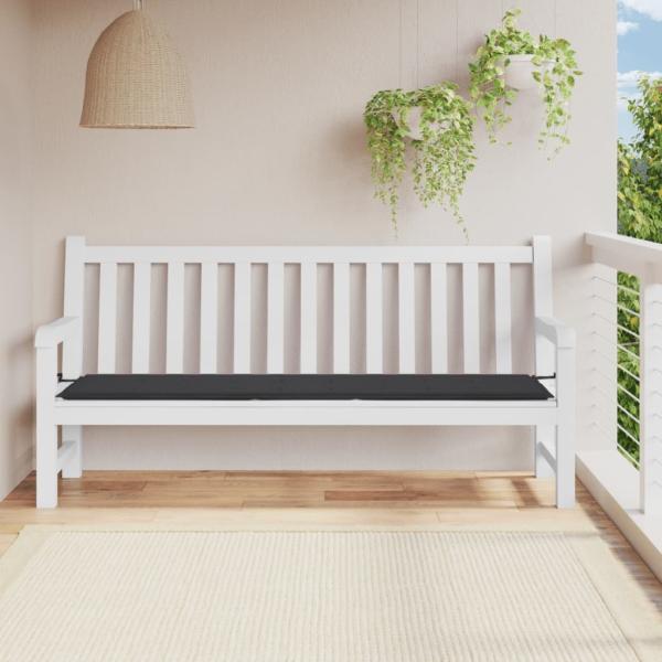 vidaXL Gartenbank-Auflage Schwarz 200x50x3 cm Oxford-Gewebe 47613