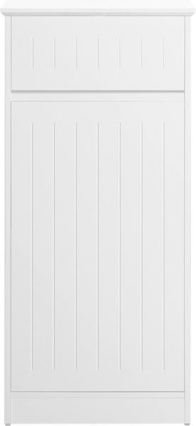 SoBuy BZR110-W Wäscheschrank, MDF, Lackiert, Weiß, 40 x 86 x 39 cm
