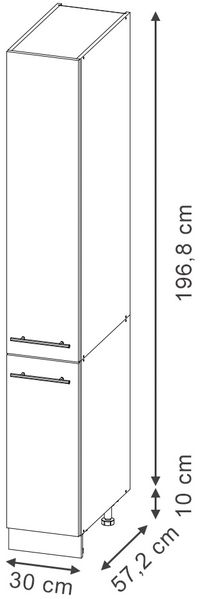 Apothekerschrank Fame-Line Goldkraft Eiche 30 cm Vicco Bild 3