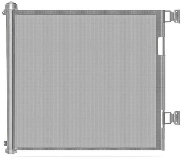 Comomy Türschutzgitter (Türschutzgitter Ausziehbar, Absperrgitter Schutzgitter), Baby Treppenschutzgitter 0-180°, Einziehbar 140/180cm