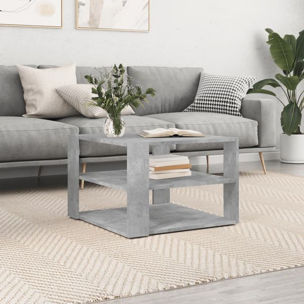 Couchtisch Betongrau 59,5 x 59,5 x 40 cm Holzwerkstoff Betongrau