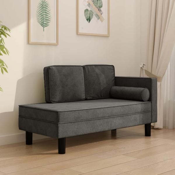 vidaXL Schlafsofa 2-Sitzer Dunkelgrau Samt [340704]
