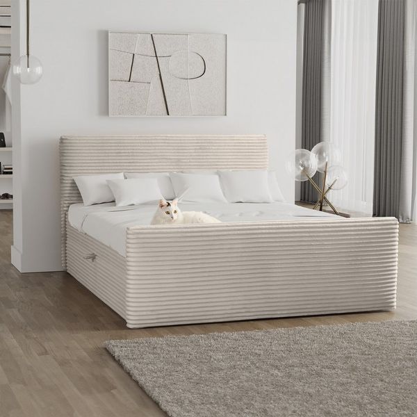 Kaiser Möbel Boxspringbett Trento mit Bettkasten, Topper und Bonellmatratze, VELO Stoff (Komplett-Set (Bettgestell, Matratze, Topper), mit Topper mit Bettkasten antibakterieller Bezug einfache Montage