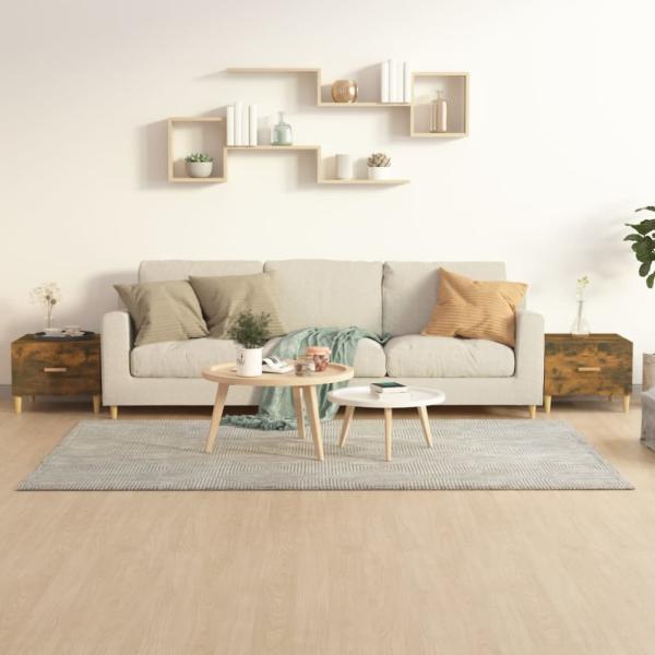 vidaXL Couchtische 2 Stk. Räuchereiche 50x50x40 cm Holzwerkstoff 817532