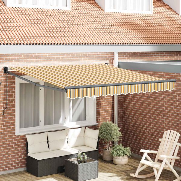 vidaXL Ausziehbare Markise Mehrfarbig 350 x 250 cm 3330313