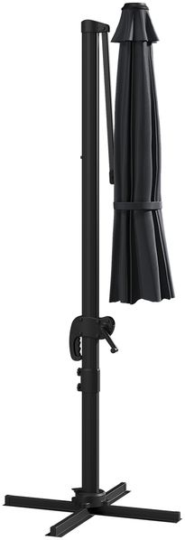 STEELSØN 'Elaris' Premium Sonnenschirm 300x300 cm quadratisch, neigbar und 360-Grad drehbar, schwarz, Ampelschirm inkl. Hülle, extrem robuste Metall-Stange, 220 g/m² Polyester, UV50+ Bild 11