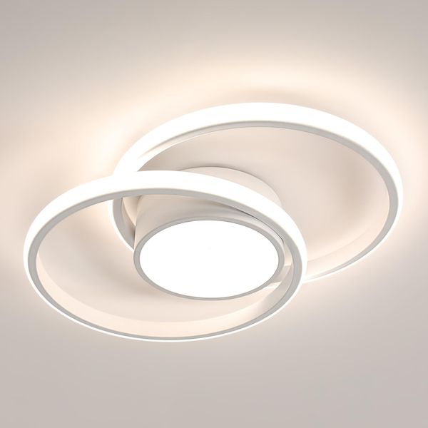 Comely LED-Deckenleuchte, 42 W, 4350 lm, moderne Deckenleuchte, Schlafzimmer, natürliches Licht, 4500 K, LED-Kronleuchter, modern, weiß, für Wohnzimmer, Küche, Bad, Flur