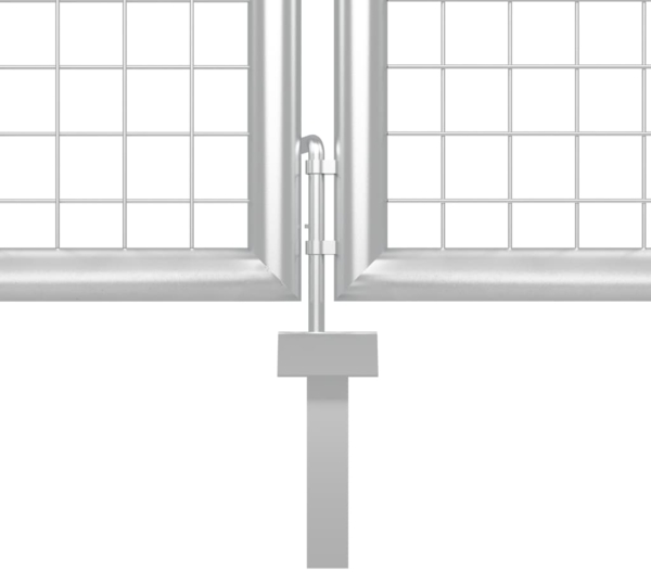 vidaXL Gartentor aus Stahl 400 x 150 cm Silber 144349 Bild 2