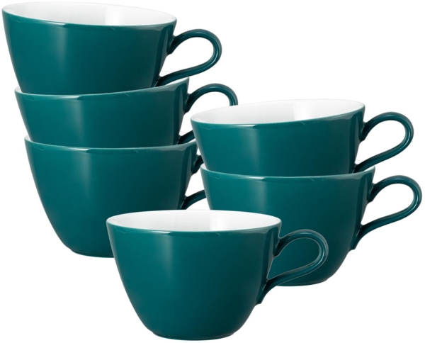 Seltmann Weiden Life Fashion Milchkaffeetasse 370 ml 6er Set - Trendy Petrol