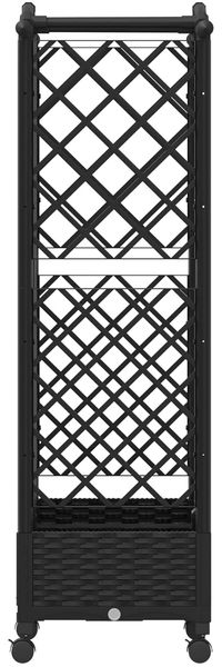 vidaXL Hochbeet mit Rankgitter und Dach Schwarz 124 x 40 x 129 cm PP 3423018 Bild 4